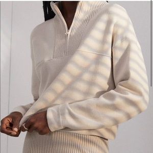 Lunya Cozy Cotton Silk Zip Pullover